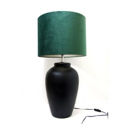 Lampa betonowa ceramiczna + abażur Zieleń